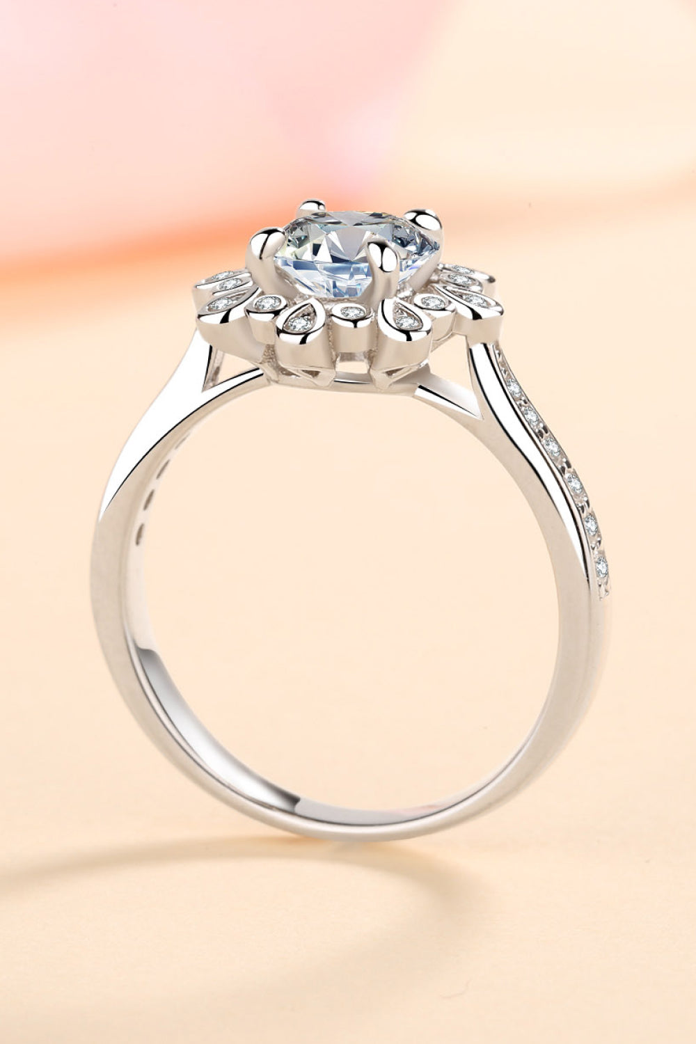 „Can't Stop Your Shine“-Ring aus 925er-Sterlingsilber mit Moissanit-Motiv