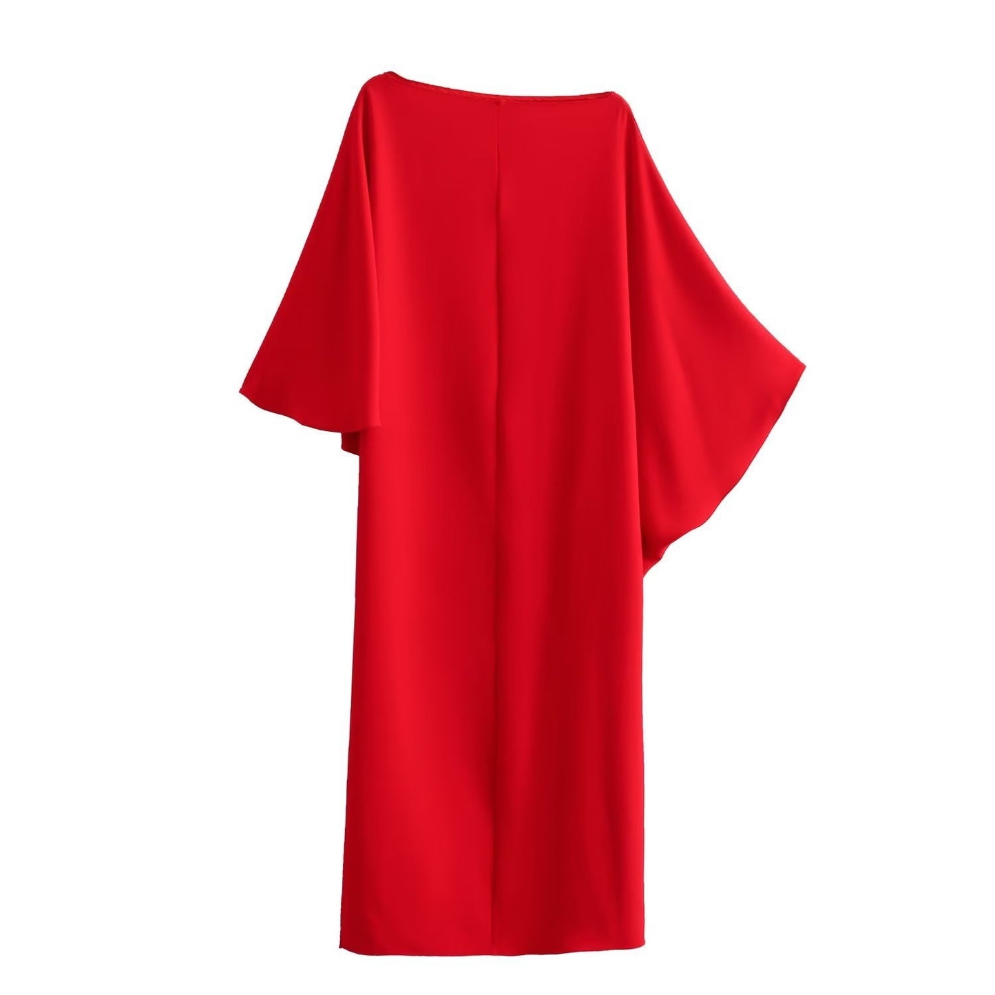 Women's Solid Color Asymmetric Shirt Dress