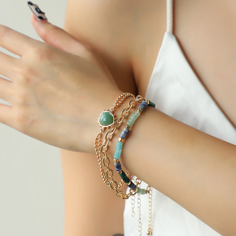 Dreilagiges Herz-Armband