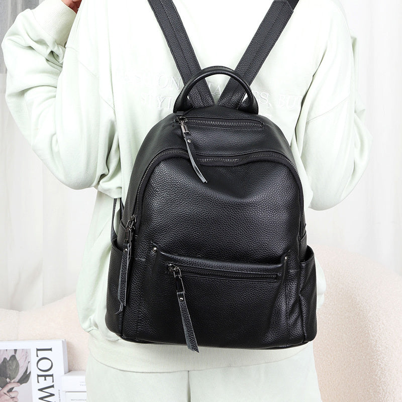 Fashion Simple Women's Leather Backpack