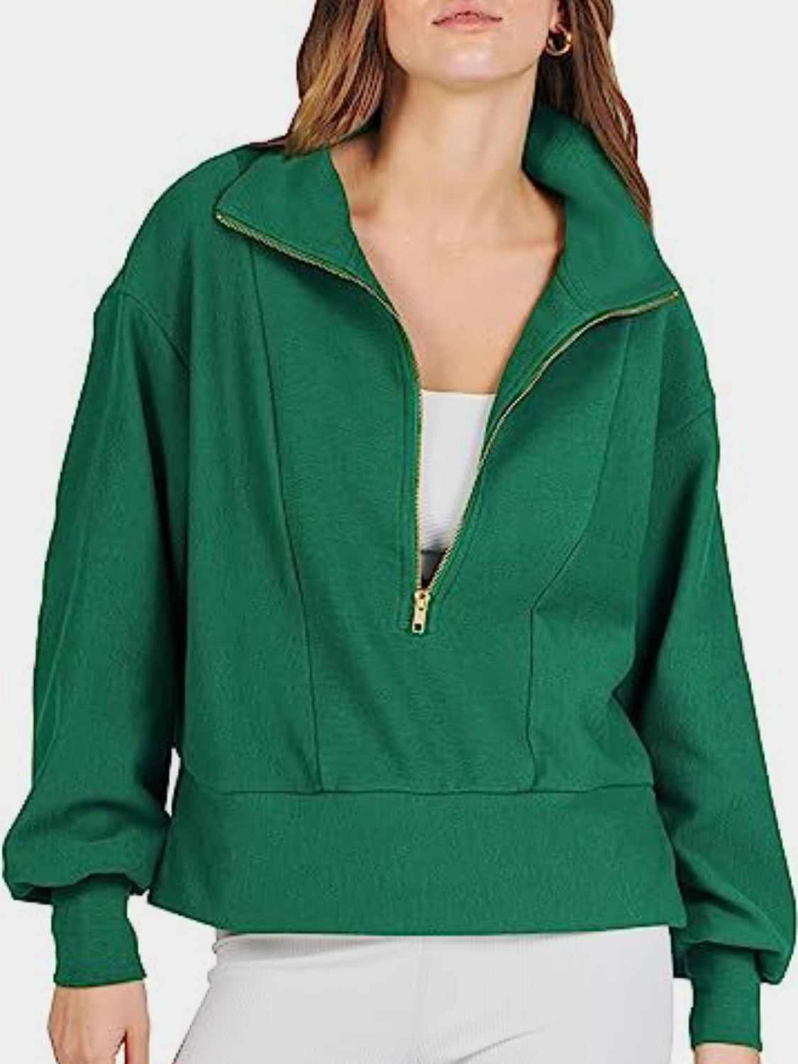 Sudaderas con cuello y media cremallera