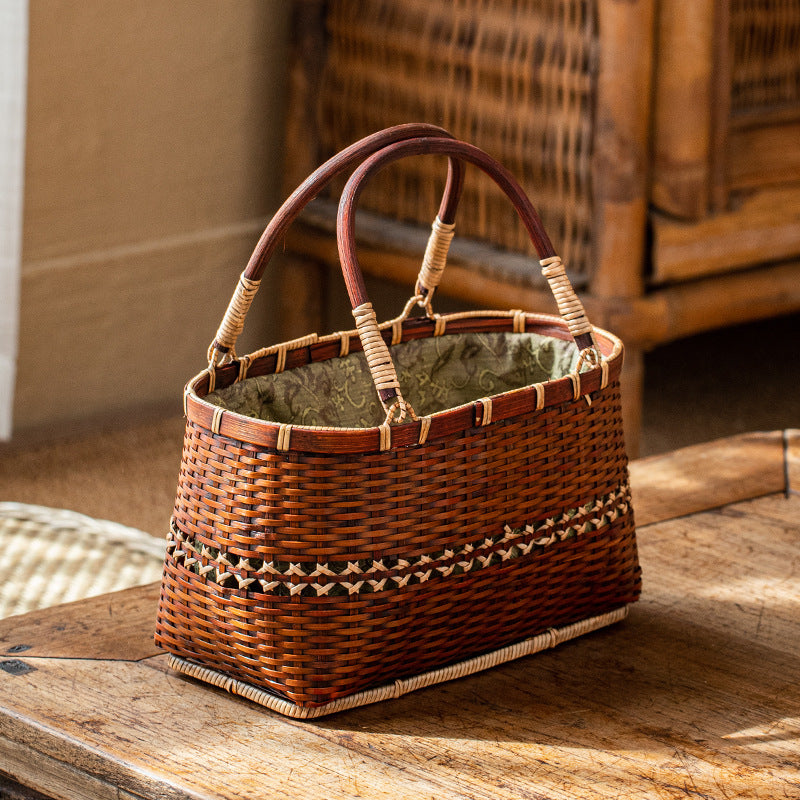 Handmade Bamboo Woven Bag Women's Handbag