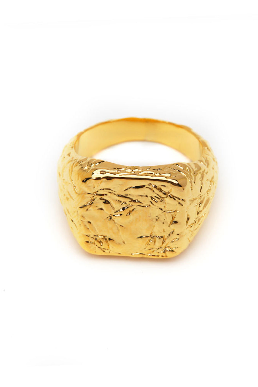Strukturierter vergoldeter Ring