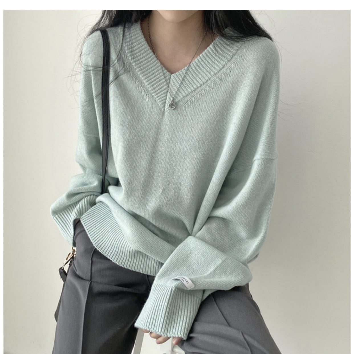 Women's Loose Outer Wear Knitted Top