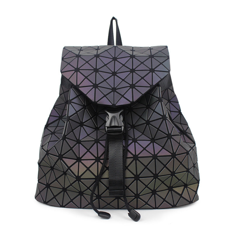 Bunter geometrischer modischer Faltrucksack mit Rautenmuster