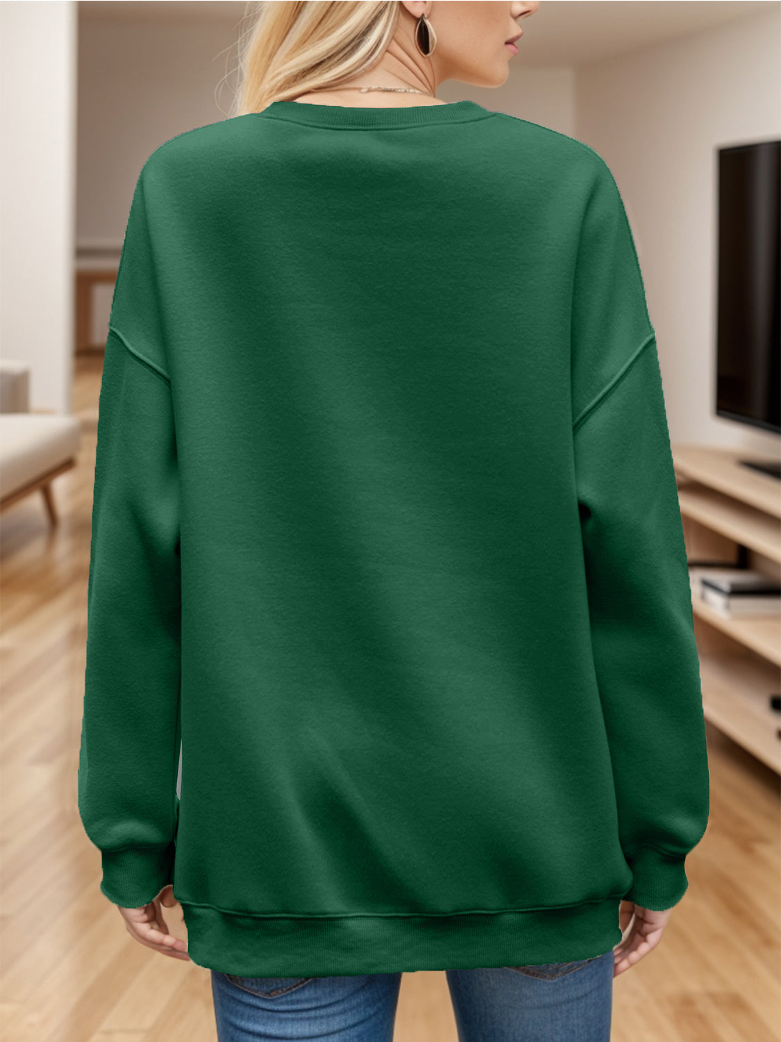 Langarm-Sweatshirt mit Rundhalsausschnitt