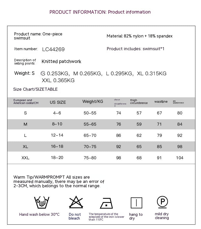 Konservativer Cross-Border-Einteiler-Badeanzug mit schmaler Passform und Bauchkontraktion