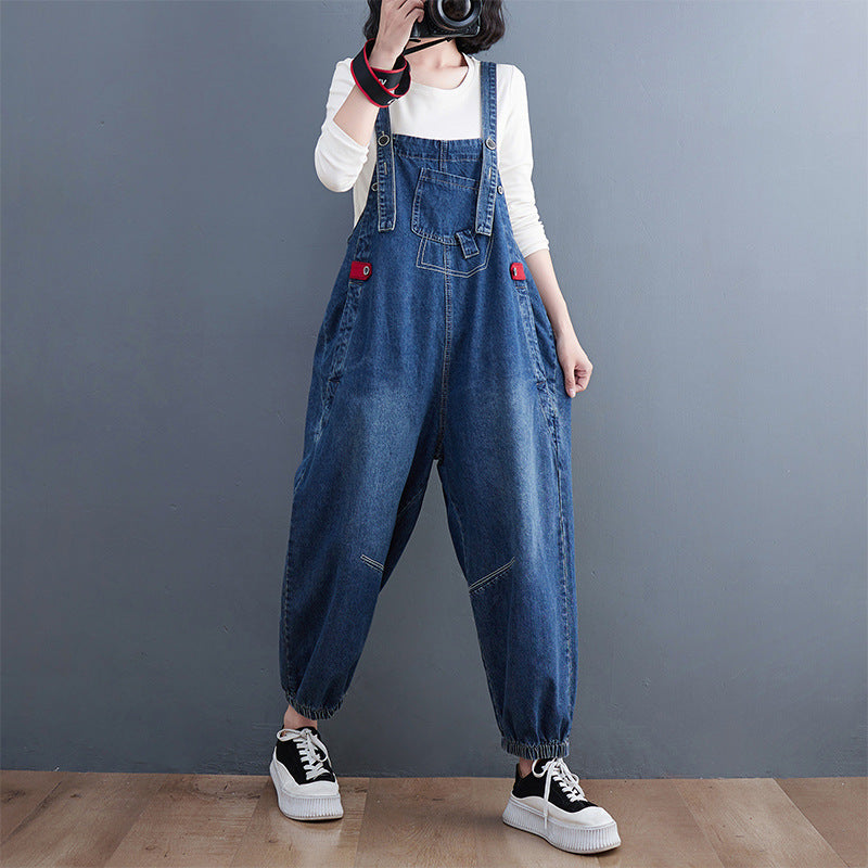 Denim-Overalls für Damen in Übergröße für den Herbst