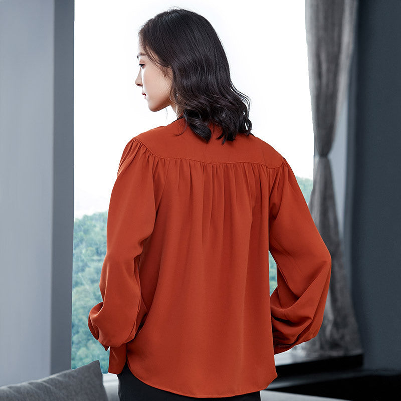 Chiffon Shirt Women's Long-sleeved Autumn Bottoming Shirt