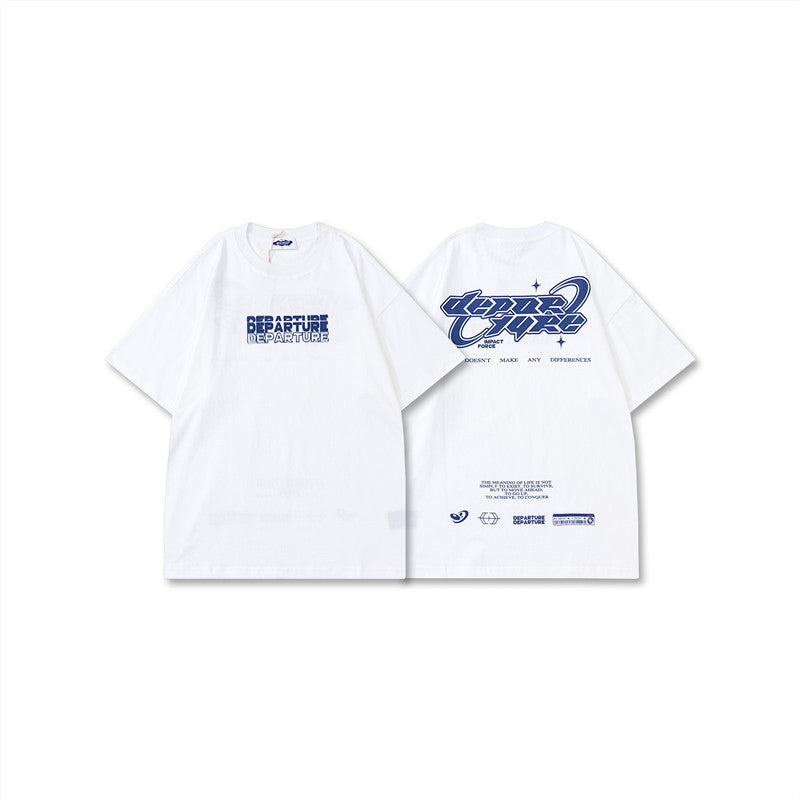 Trendy Brand Simple Letter Print Kurzarm-T-Shirt