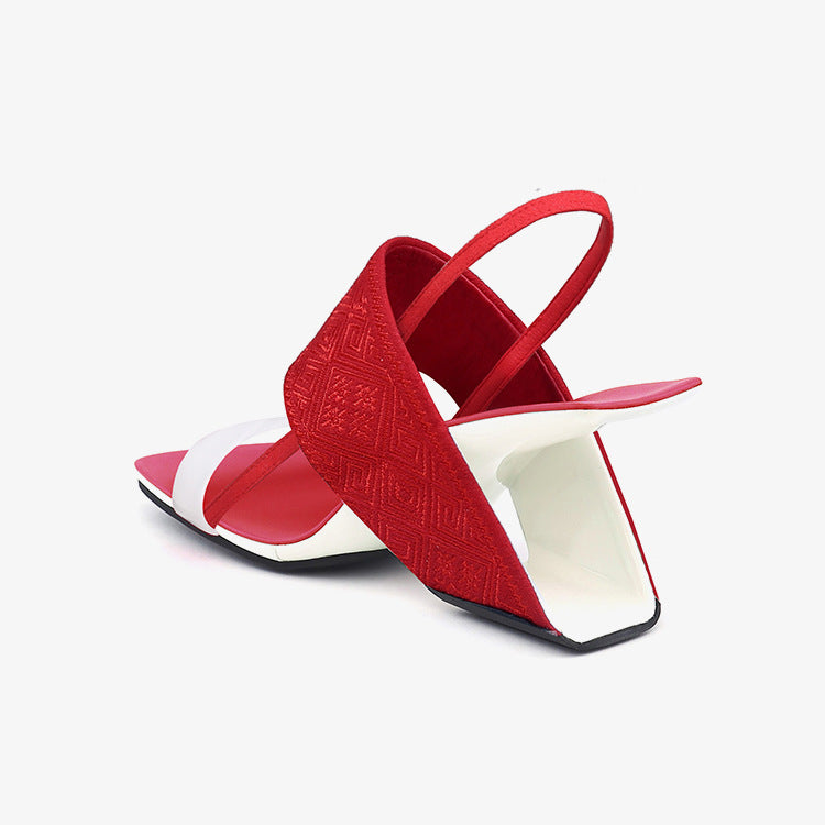 Sandalias bordadas de estilo étnico de verano para mujer