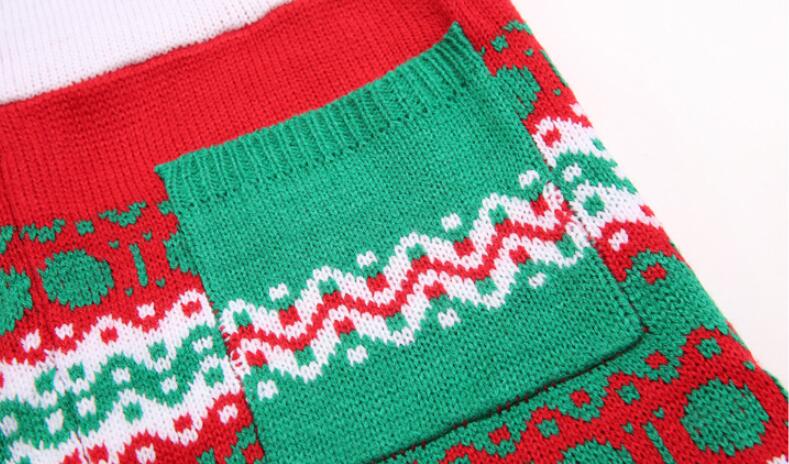 Lockerer Weihnachts-Schneeflocken-Strickoverall für Damen