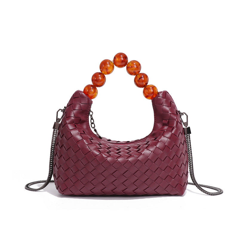 Bolso de mano de perlas de estilo sencillo para mujer