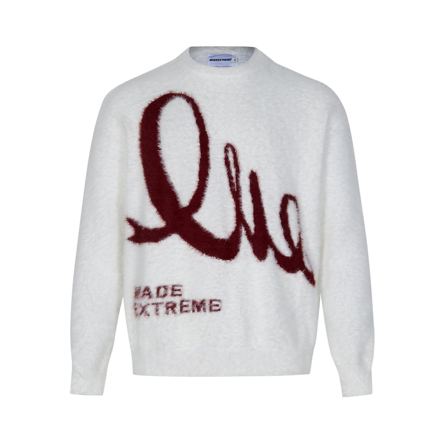 Jacquard-Pullover aus Mohair mit amerikanischem Retro-Alphabet