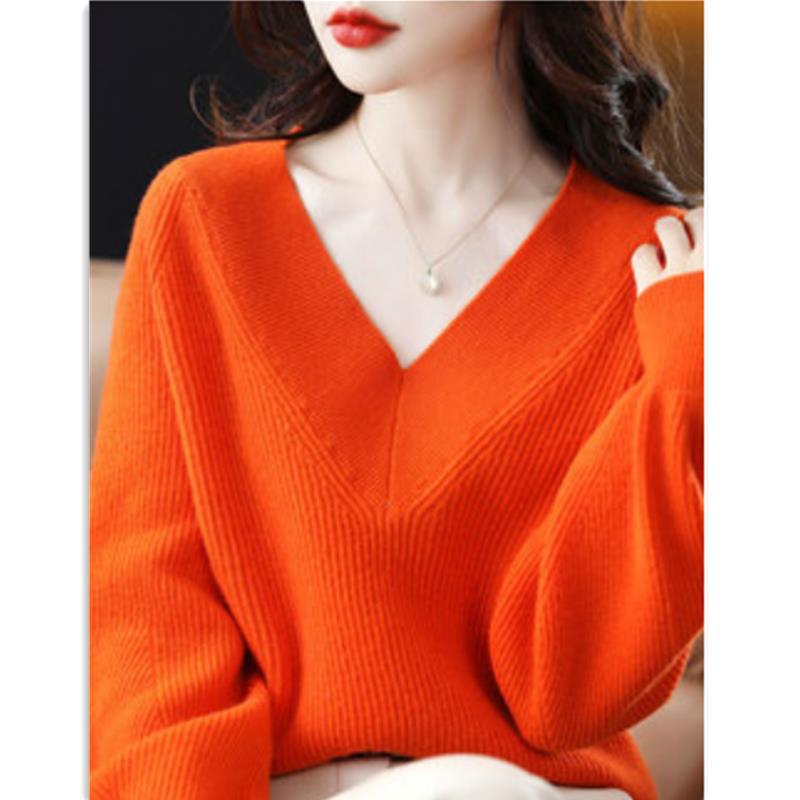 Autumn Fashion Loose Knitted Long Sleeves Fashion Loose Sweater