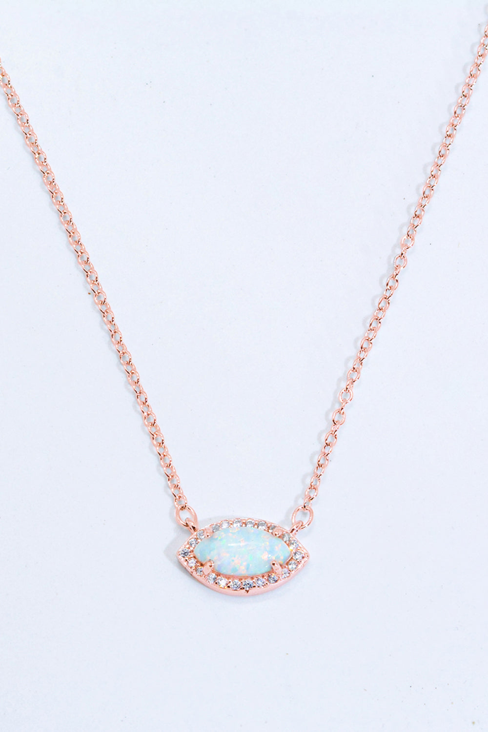 18k Rose Gold-Plated Opal Pendant Necklace