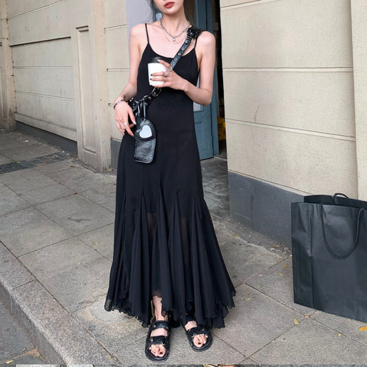 Ätherisches Sommerkleid, Meerjungfrauenkleid aus transparentem Tüll für Frauen