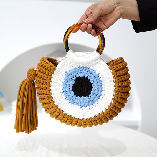 Gewebte Tasche mit großer Kapazität, Big Eye Monster, tragbar