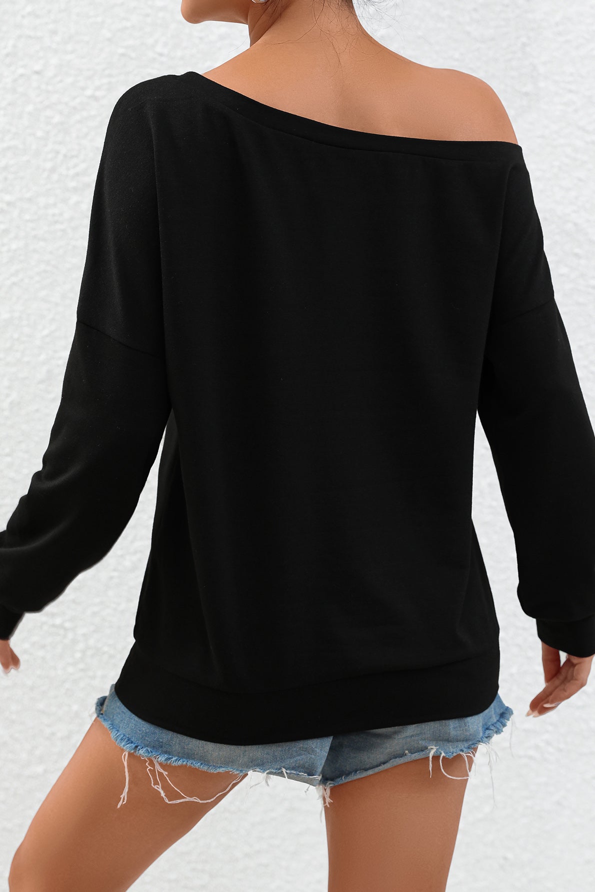 Langarm-Sweatshirt mit Herzgrafik