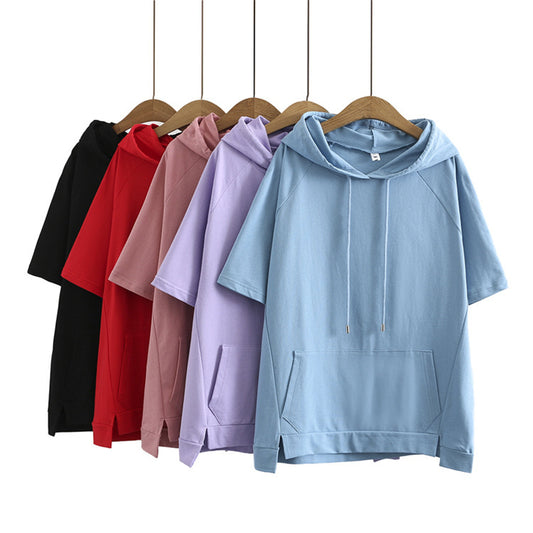 Sudadera con capucha superior estilo coreano informal delgada