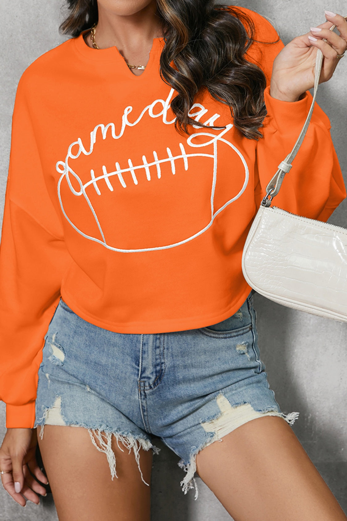 GAME DAY Ball Grafik-Sweatshirt mit Kerben