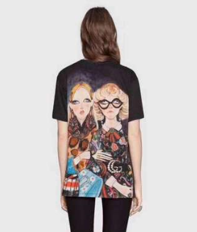 T-Shirt mit Bruder- und Schwester-Aufdruck, Nachtpaar-Maskerade-Cartoon-Charakter-Rock