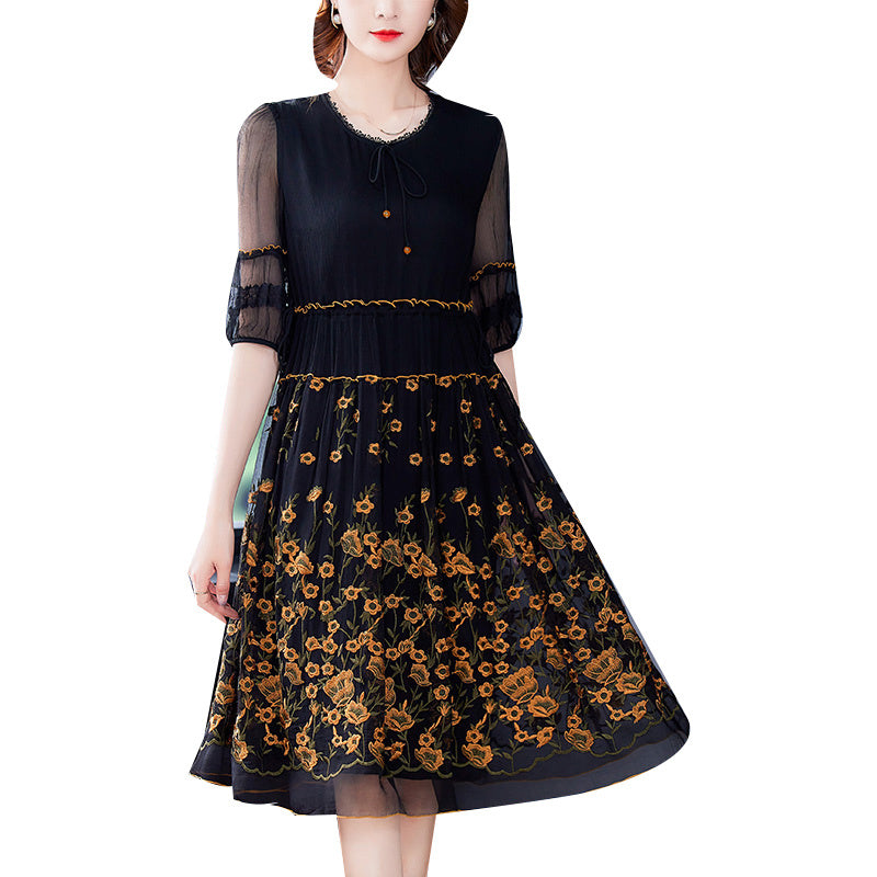 Sommer Hangzhou Schwere Seide Seide Kleid Weibliche High-end