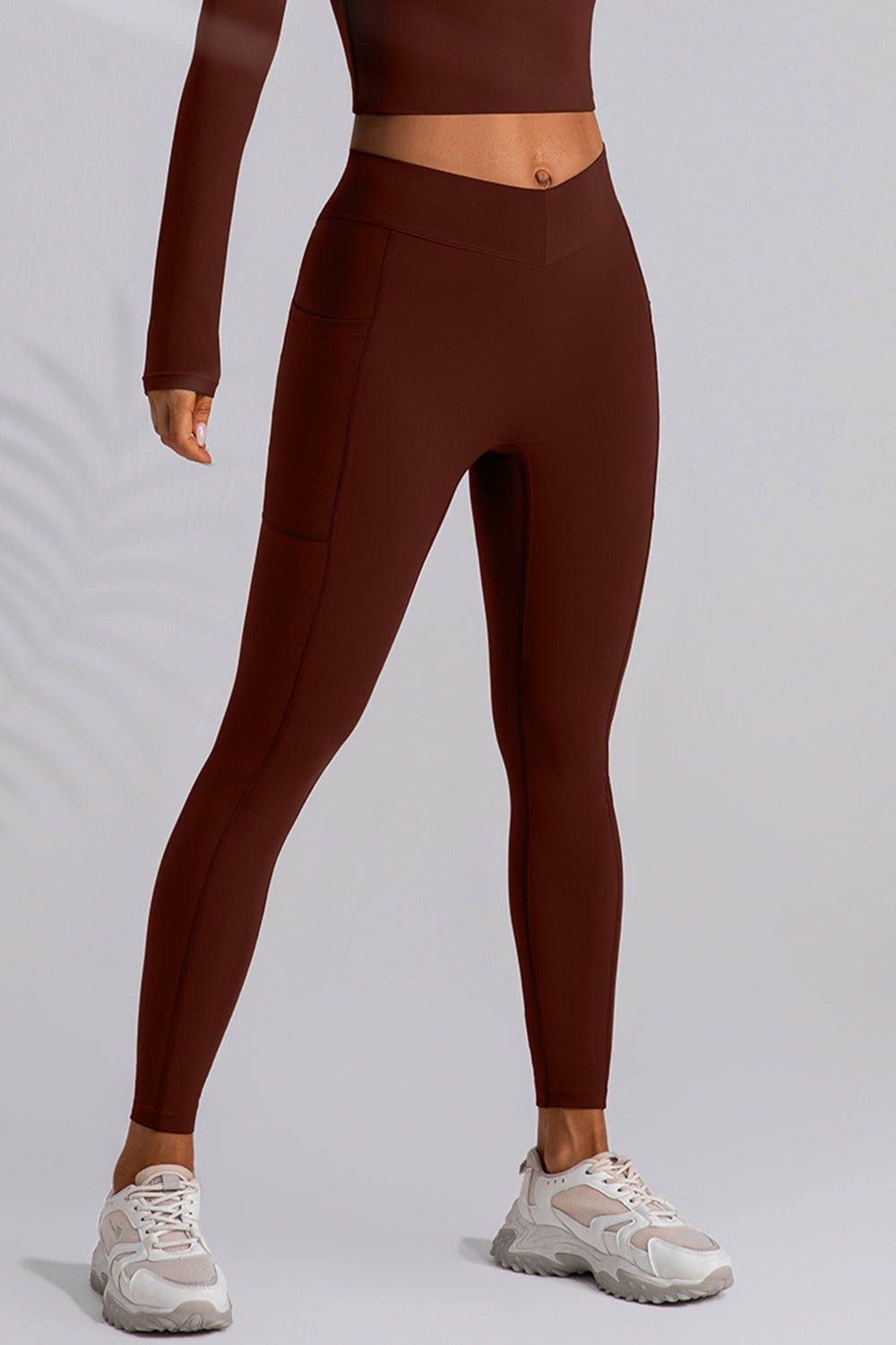 Aktive Leggings mit hoher Taille und Taschen