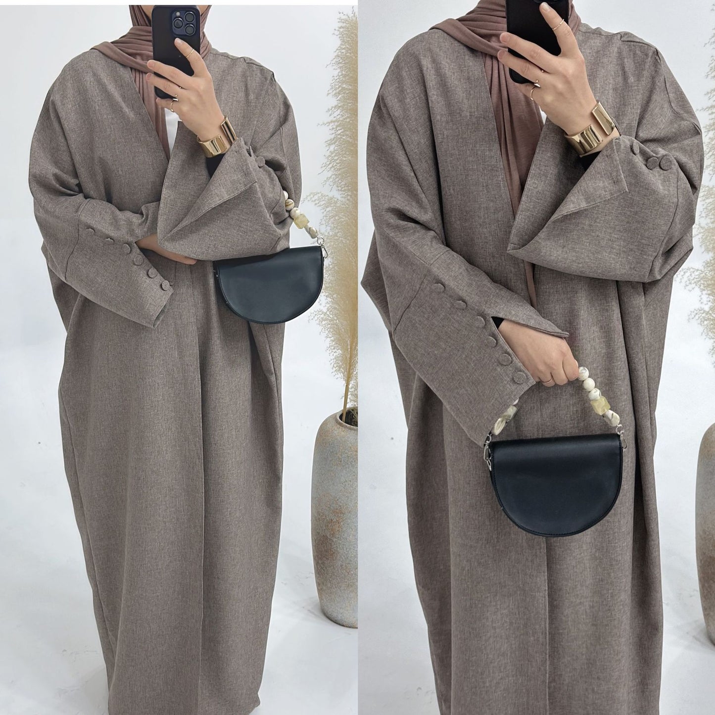 Dubai Middle East Turkey Loose Plus Size Elegant Cardigan Robe