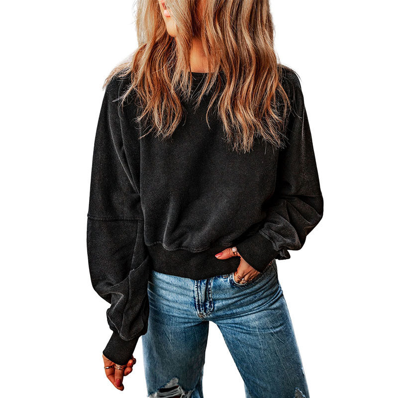 Autumn Backless Round Neck Sweater