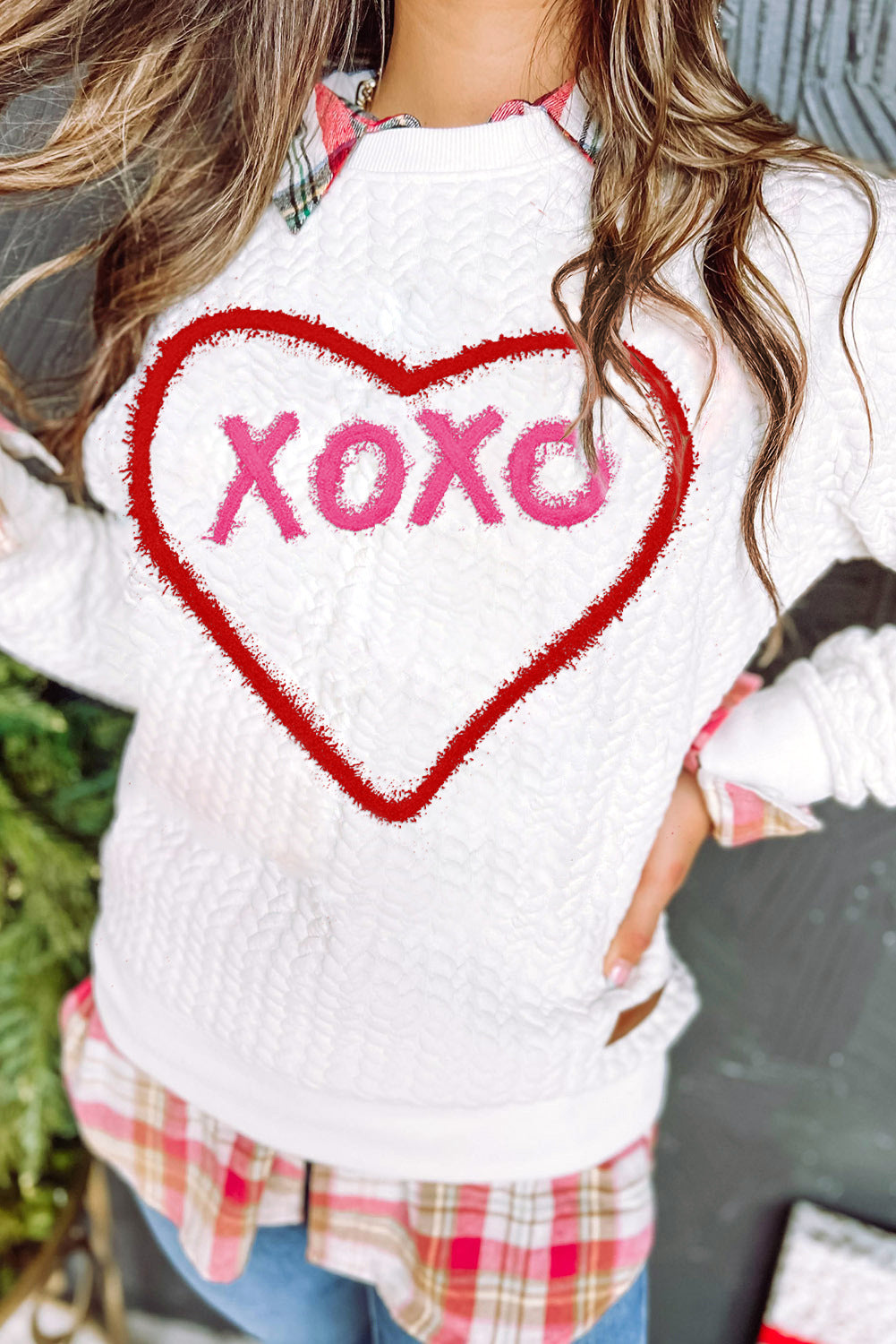 European And American Fashion Letter Printing Multicolor Long-sleeved Sweater