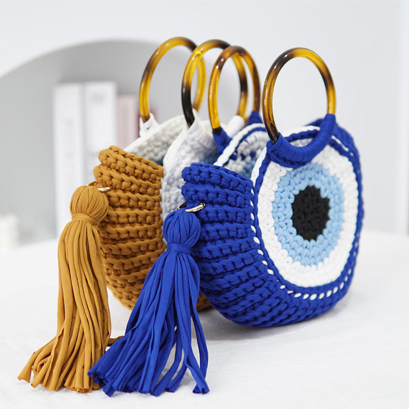 Woven Bag Large Capacity Big Eye Monster Portable