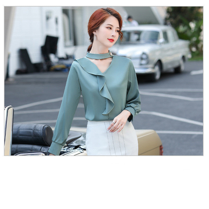 Women's Stand-collar Fashion Pullover Shirt