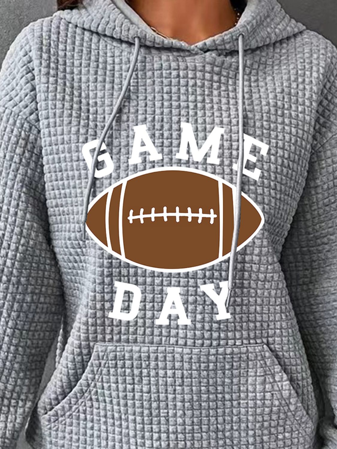 Kapuzenpullover mit GAME DAY-Grafik und Kordelzug in voller Größe