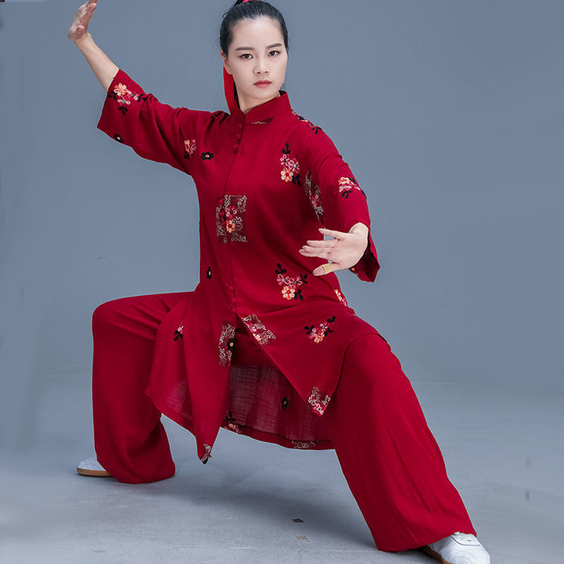 Tai Ji Suit Women's Chinese Martial Arts Practice Retro Tang Suit Top