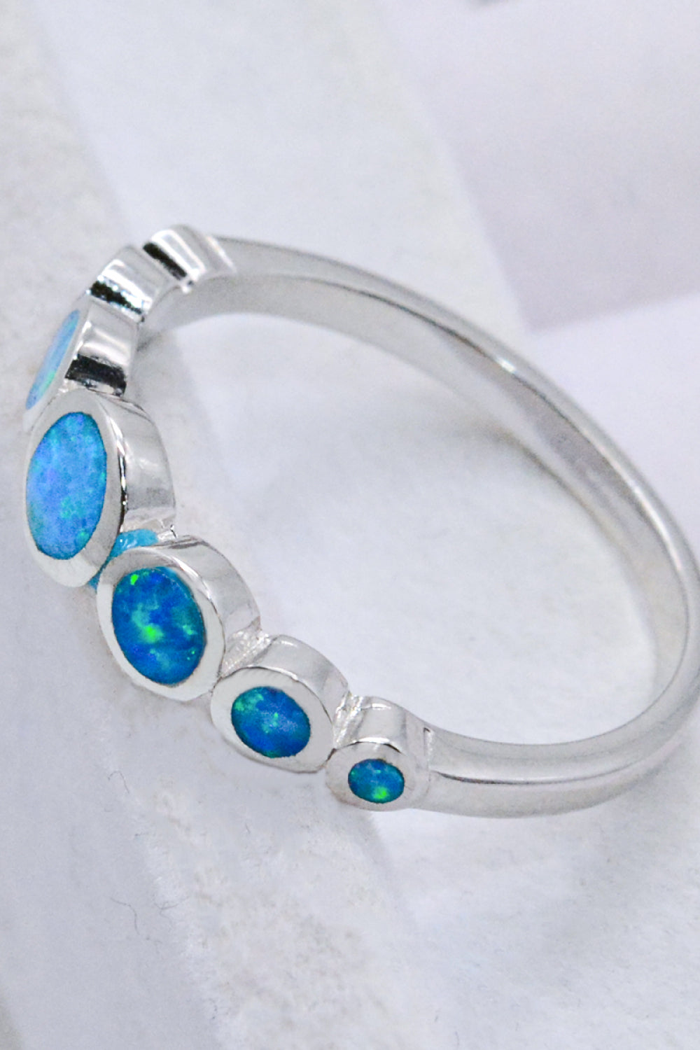 Multi-Opal-Ring aus 925er-Sterlingsilber