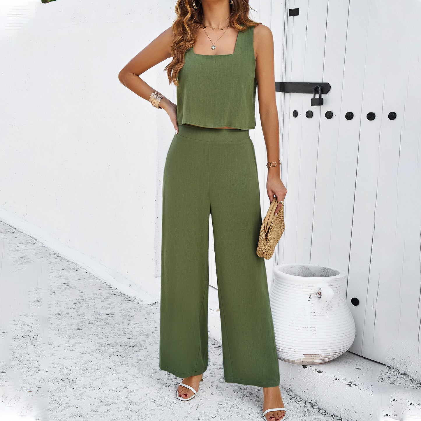 Spring And Summer Leisure Elegance Sleeveless Vest Suit