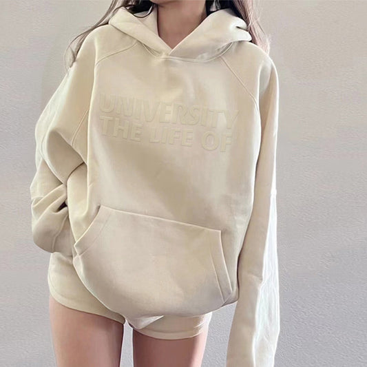 Damen-Sweatshirt mit Raglanärmeln und Buchstaben-Print