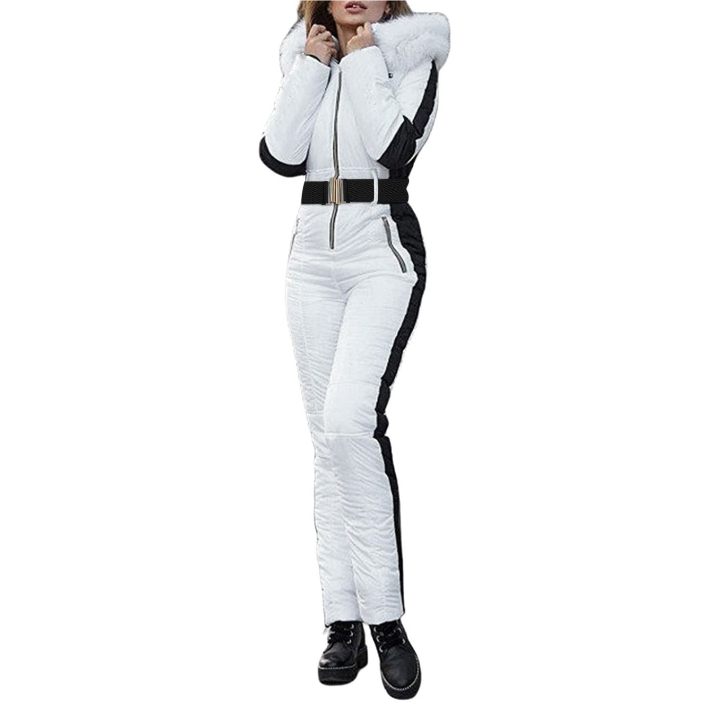 Fashion Ski Suit Coat Outdoor Sports Jumpsuit Zipper Women's Ski Suit