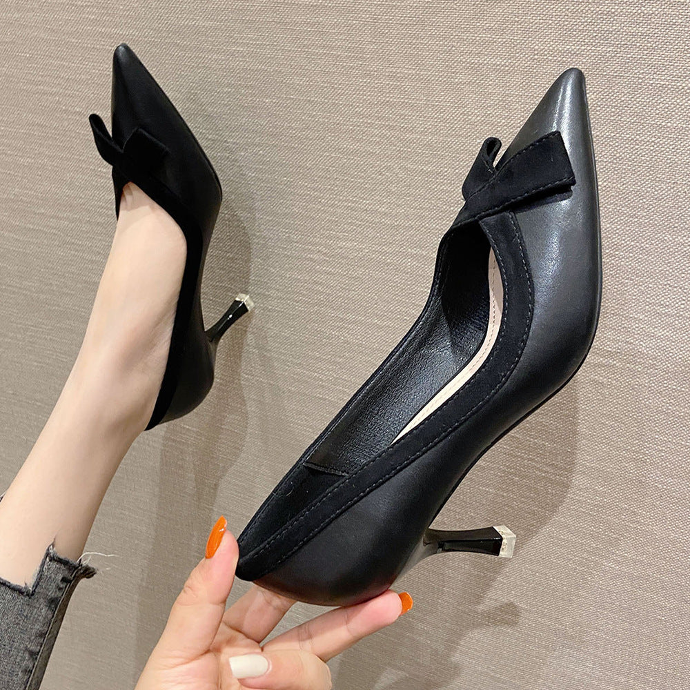 High Heels im französischen Stil mit Schleife und besonderem Design