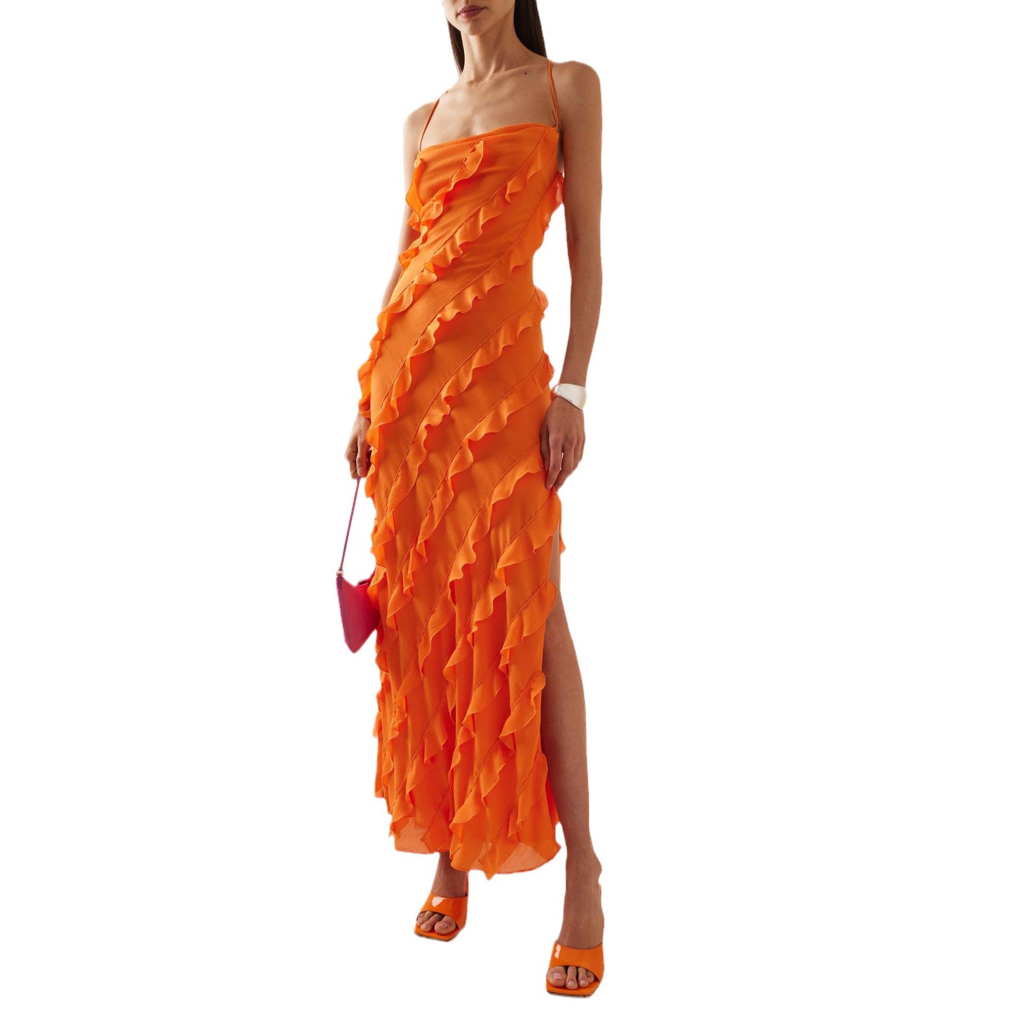 Women's Split Vacation Spaghetti Straps Dress