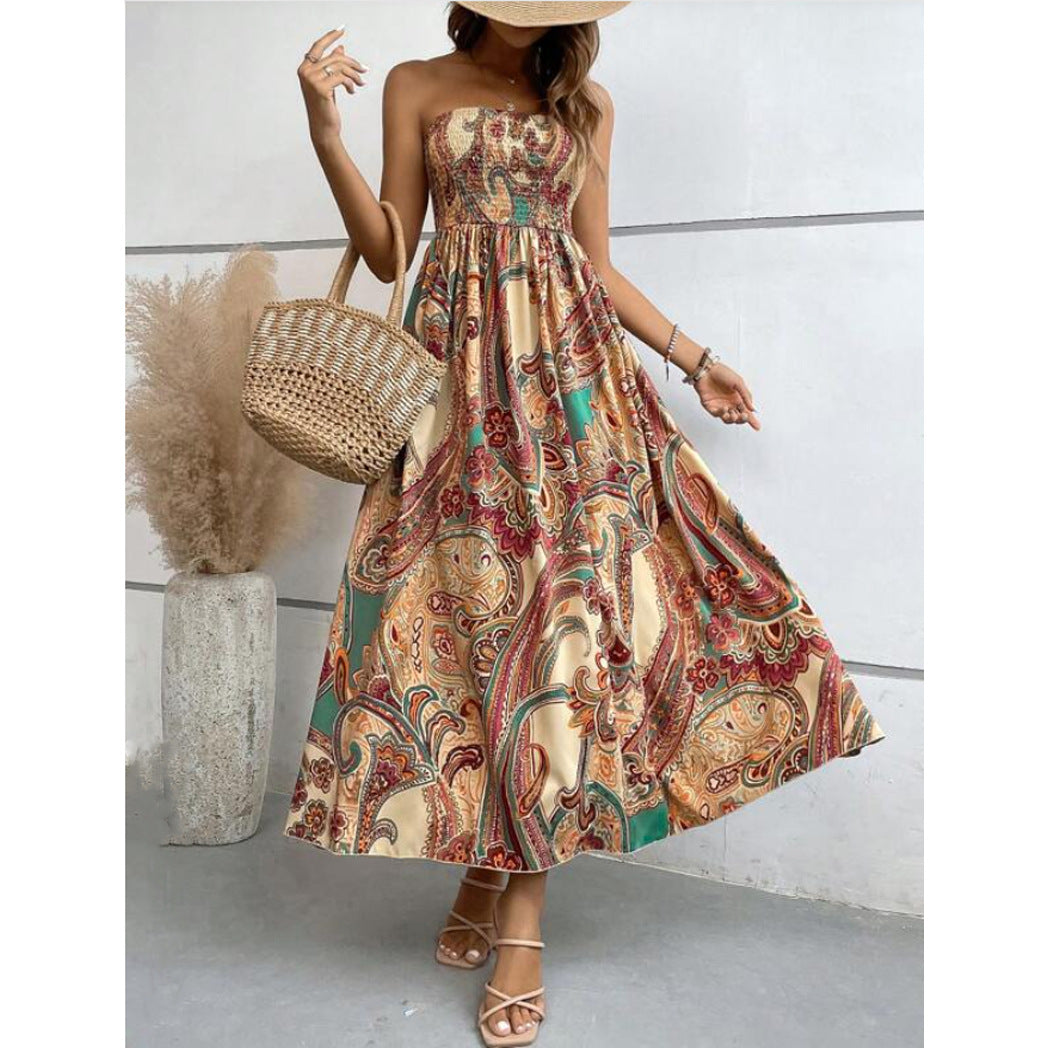 European And American Women's Printed Dress