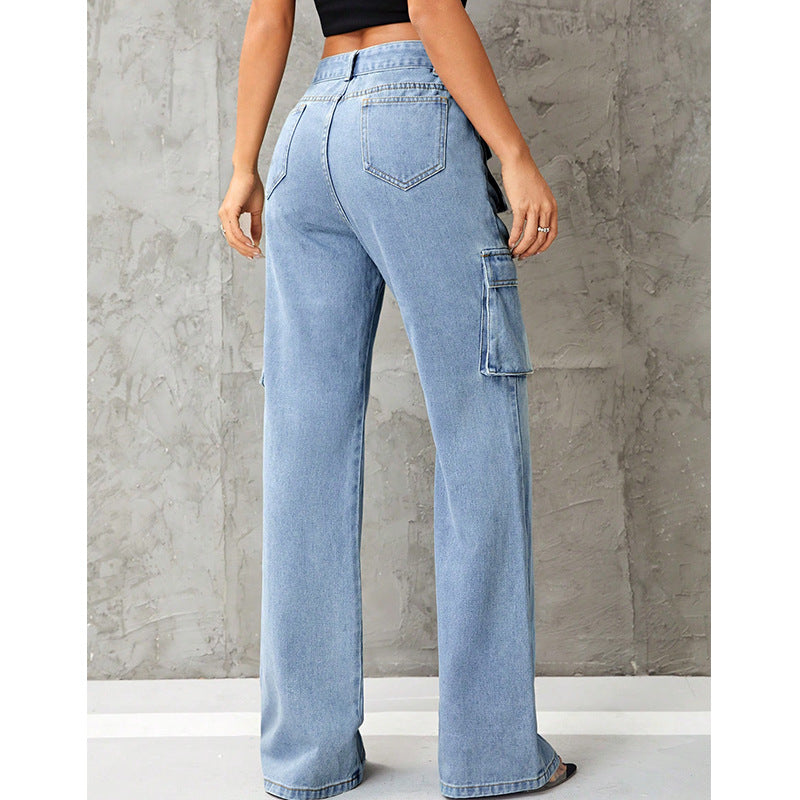 Damenbekleidung High Waist Arbeitskleidung Schlankheits-Jeanshose