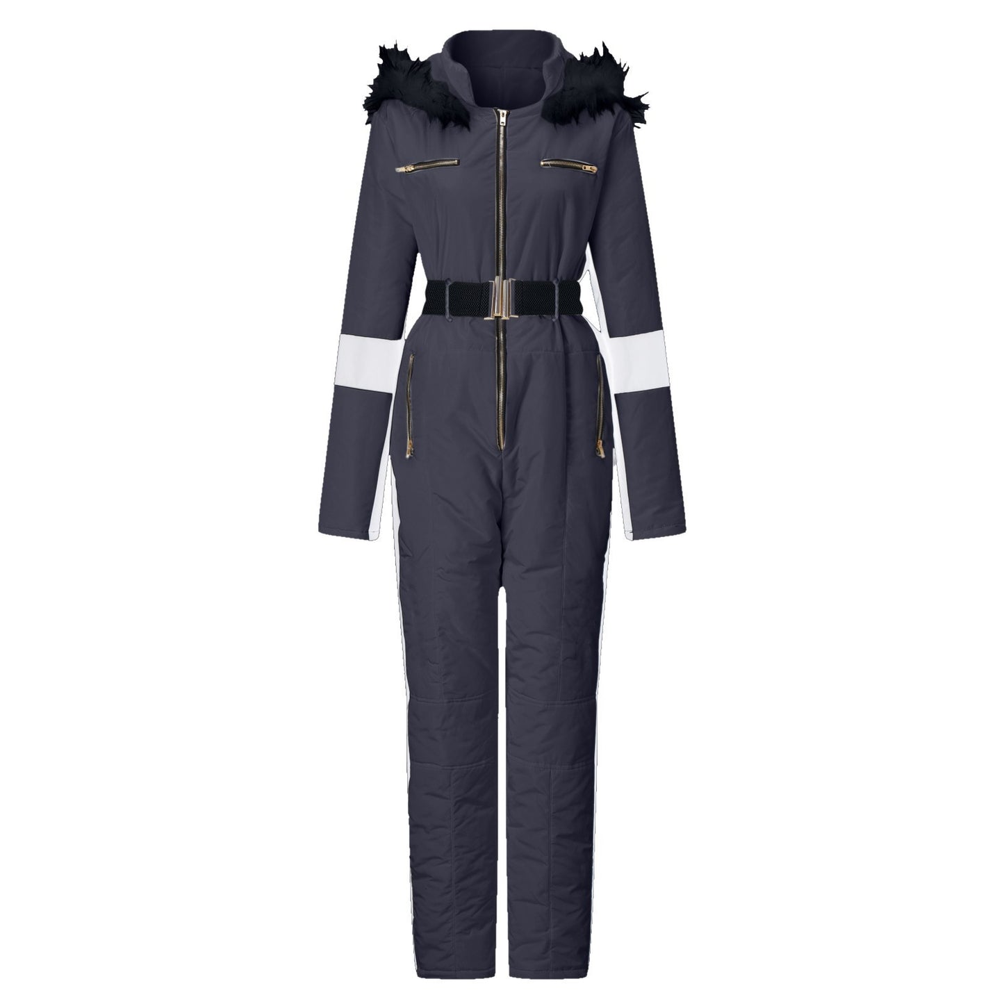 Mode Skianzug Mantel Outdoor Sports Jumpsuit Reißverschluss Damen Skianzug