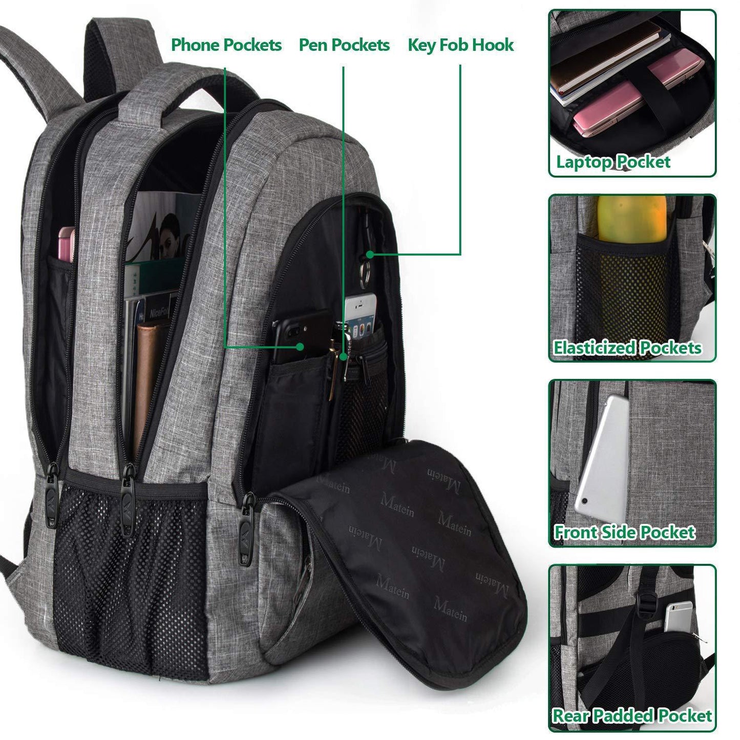 Bolso para computadora de gran capacidad para hombres de negocios