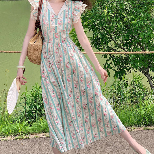 French Vintage Court Style New Chinese Fairy Dress