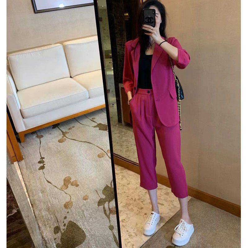 Skinny Pants Fashion Two-piece Set Tide