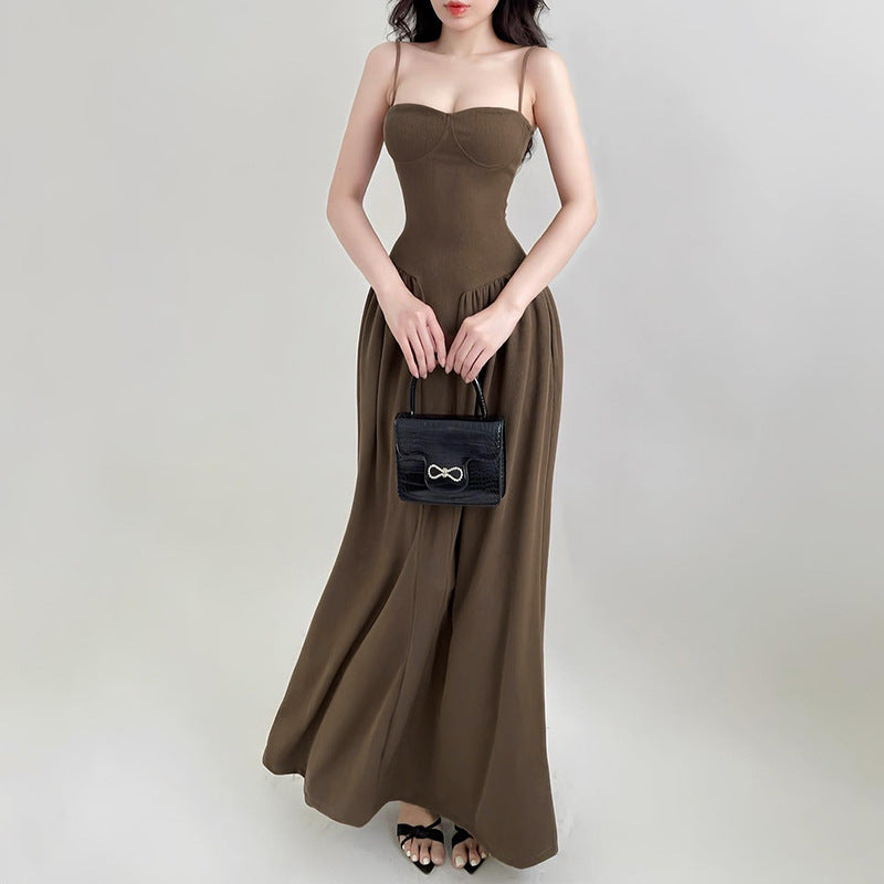 Elegantes französisches Sling-Kleid für Damen