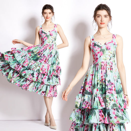 Unterkleid mit Kuchenrock-Print