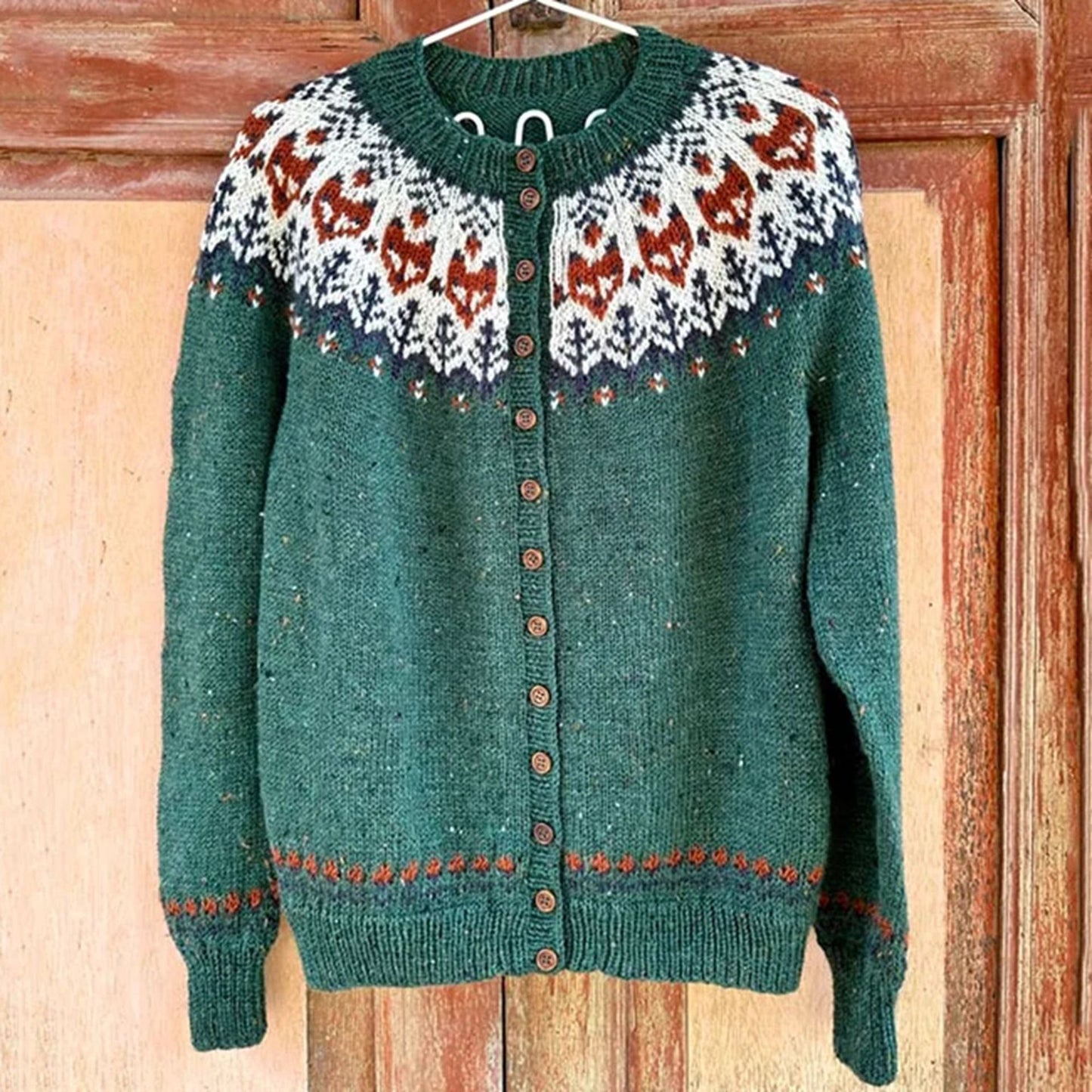 European And American National Style Jacquard Sweater